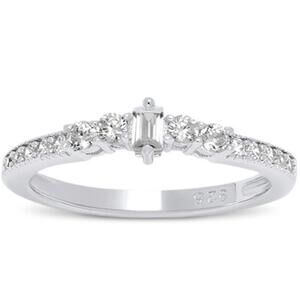 NEW STARLETTE women's isabella stackable ring in silver